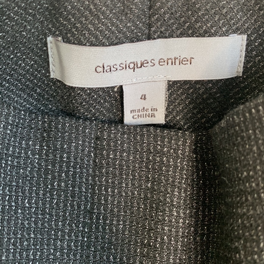 Classiques Entier High Button Gray Trouser Dress Pants sz 4 - Picture 3 of 8